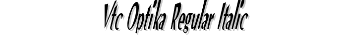 VTC Optika Regular Italic font